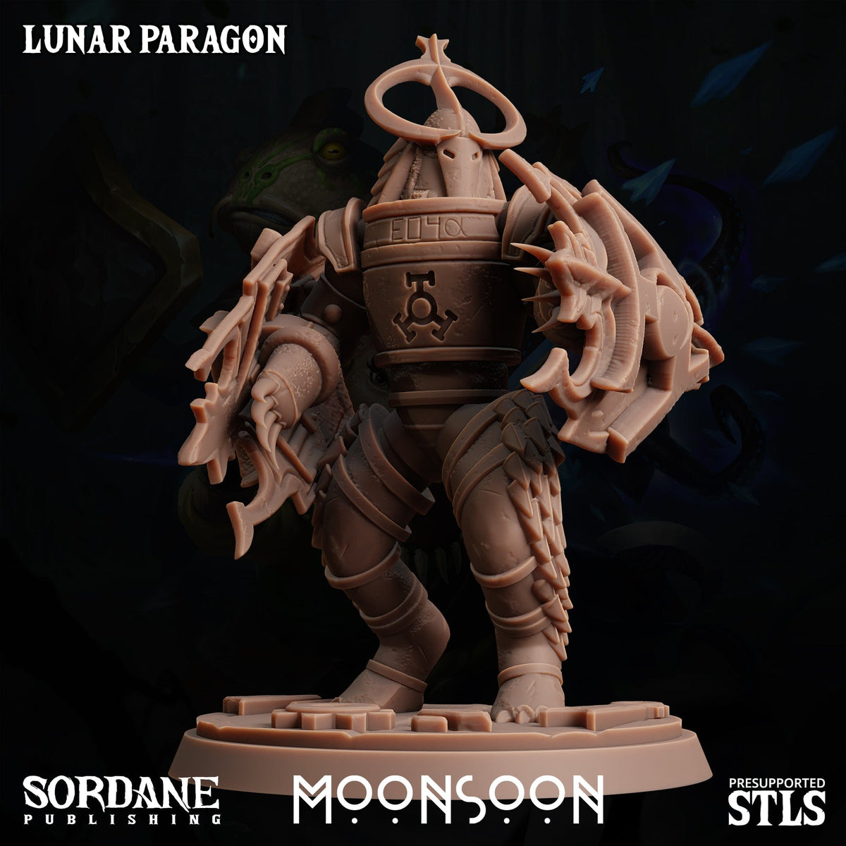 3D Printed Sordane Publishing Lunar Paragon Moonsoon 28 32mm D&D