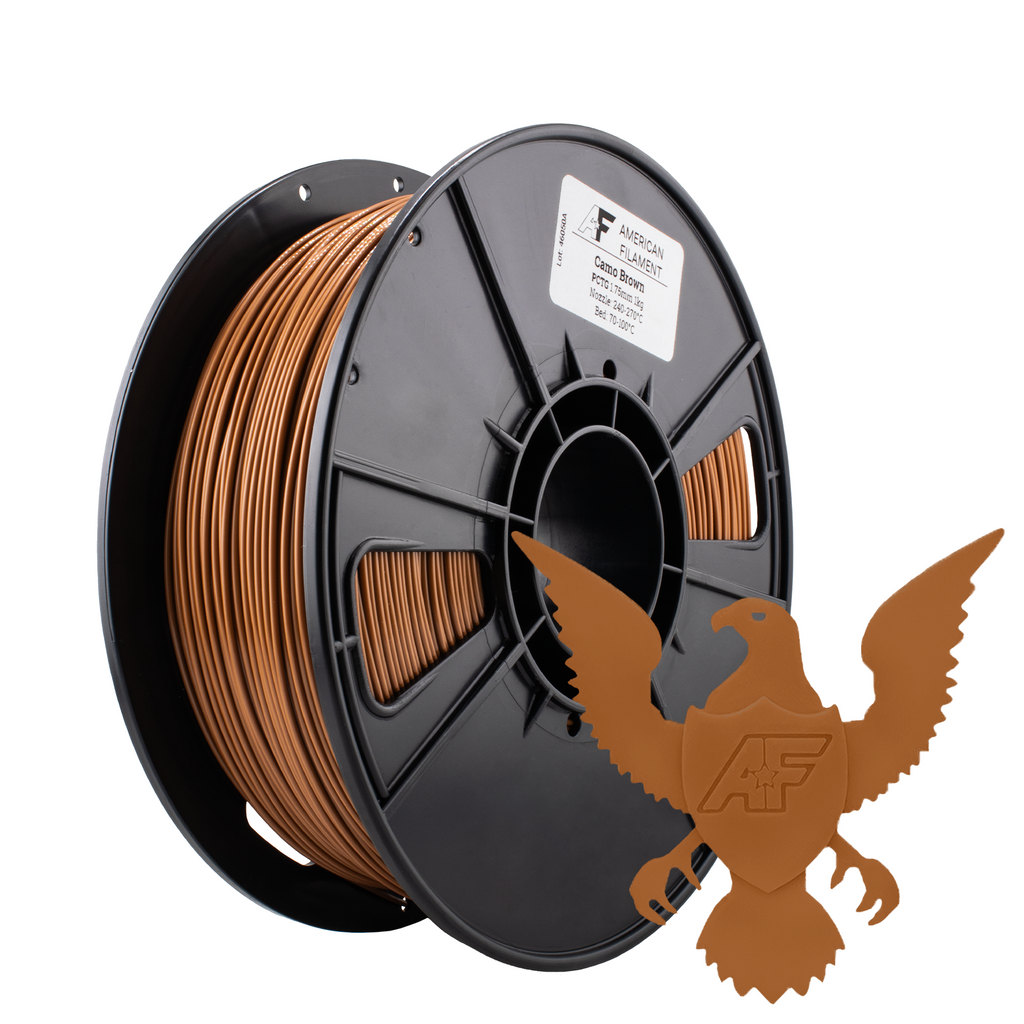 Camo Brown AF 1.75mm PCTG Filament Made in the USA!