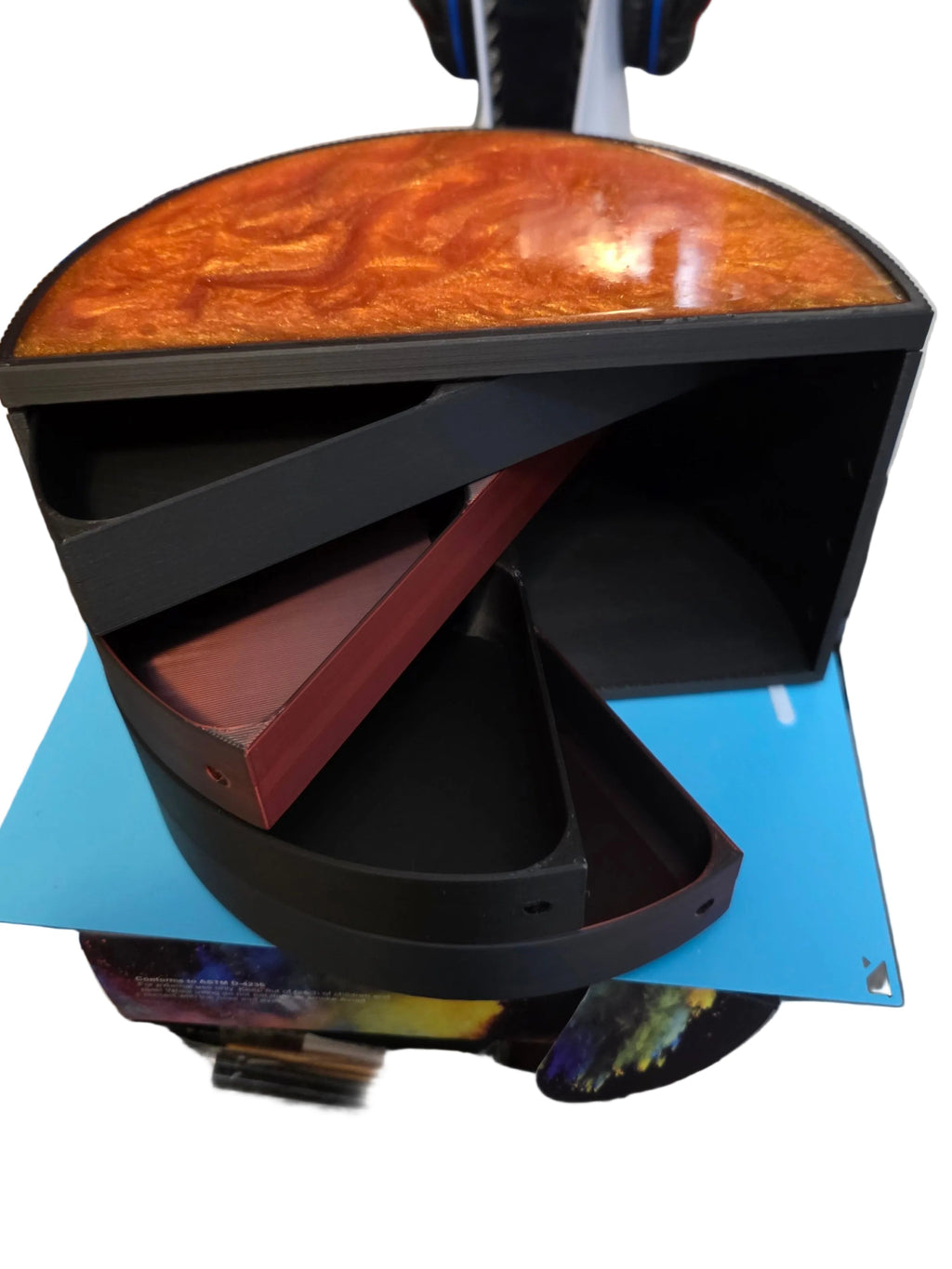 Kinetic Spiral Jewelry Chest | Handcrafted Artisan Resin & Magnetic Catch